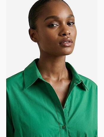 Camisa crop casual abotonada my fashion