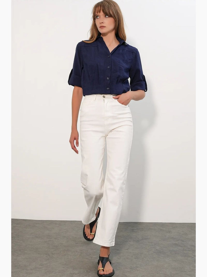 Camisa crop oversize bdart Azul marino - Kiabi