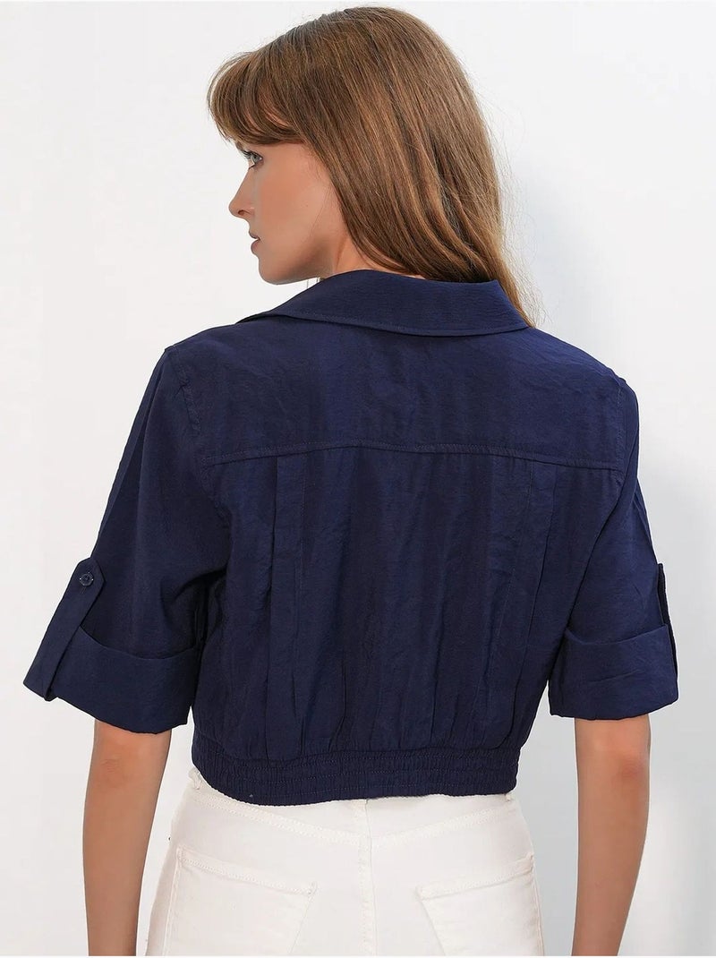 Camisa crop oversize bdart Azul marino - Kiabi