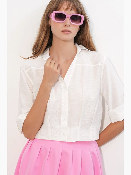 Camisa crop oversize bdart - Kiabi Camisa crop oversize bdart - Kiabi