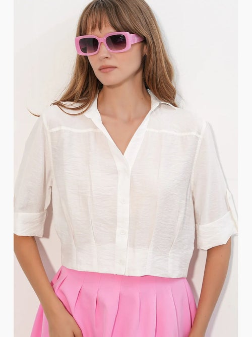 Camisa crop oversize bdart - Kiabi Camisa crop oversize bdart - Kiabi
