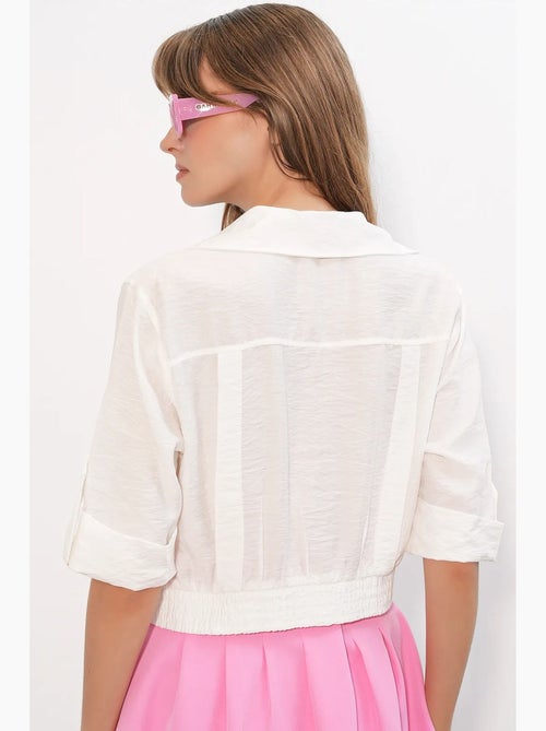 Camisa crop oversize bdart - Kiabi Camisa crop oversize bdart - Kiabi