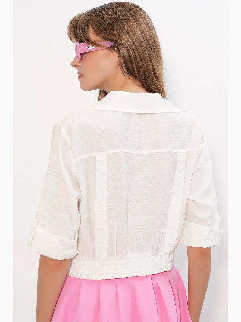 Camisa crop oversize bdart Blanco - Kiabi