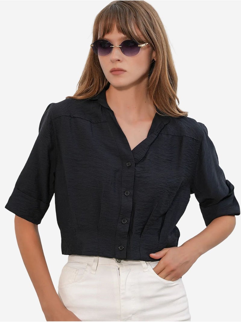 Camisa crop oversize bdart Negro - Kiabi