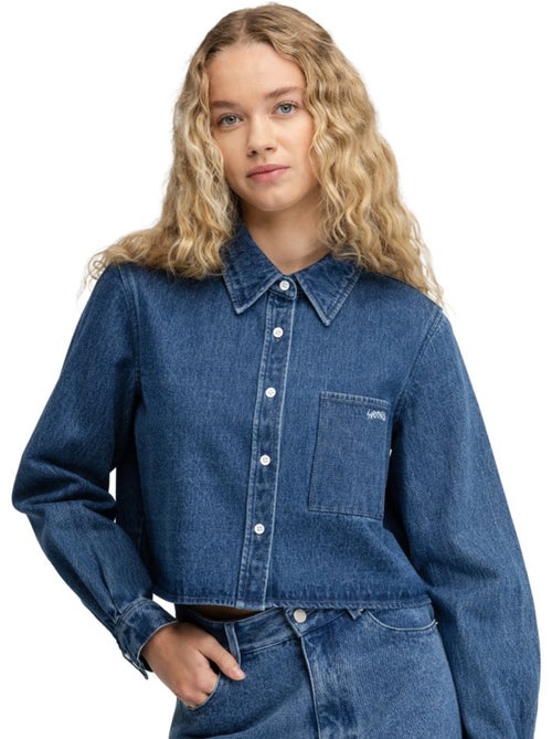 Camisa crop vaquera mujer mujer nimes-w - Kiabi Camisa crop vaquera mujer mujer nimes-w - Kiabi