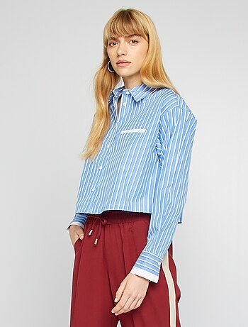 Camisa cropped de rayas