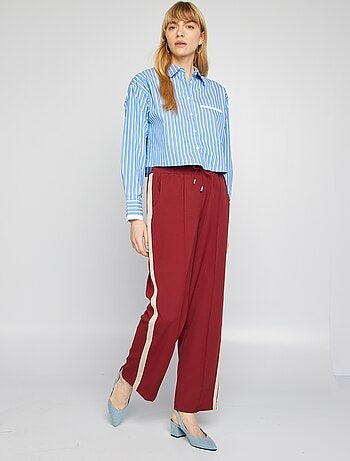 Camisa cropped de rayas