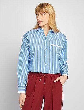 Camisa cropped de rayas