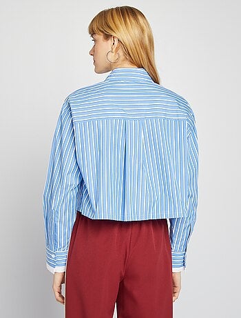 Camisa cropped de rayas