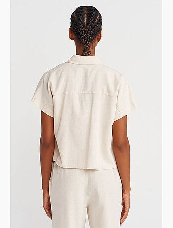 Camisa cropped oversize dilvin