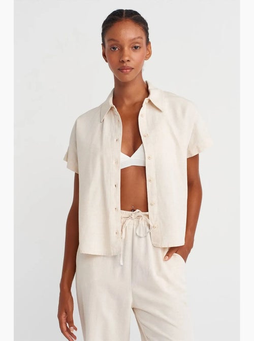 Camisa cropped oversize dilvin - Kiabi Camisa cropped oversize dilvin - Kiabi