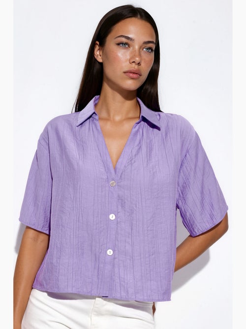 Camisa cropped relaxed de mujer busem - Kiabi