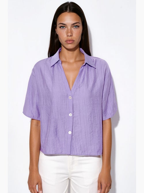 Camisa cropped relaxed de mujer busem - Kiabi