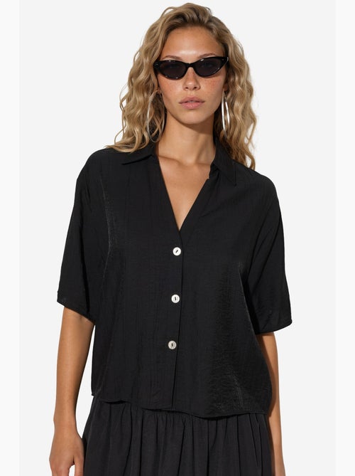 Camisa cropped relaxed de mujer busem - Kiabi