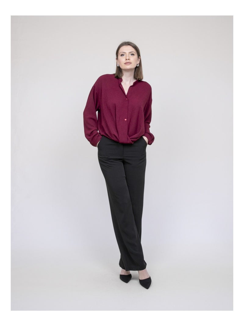 Camisa cruzada en la parte inferior ODACRE Burdeos - Kiabi