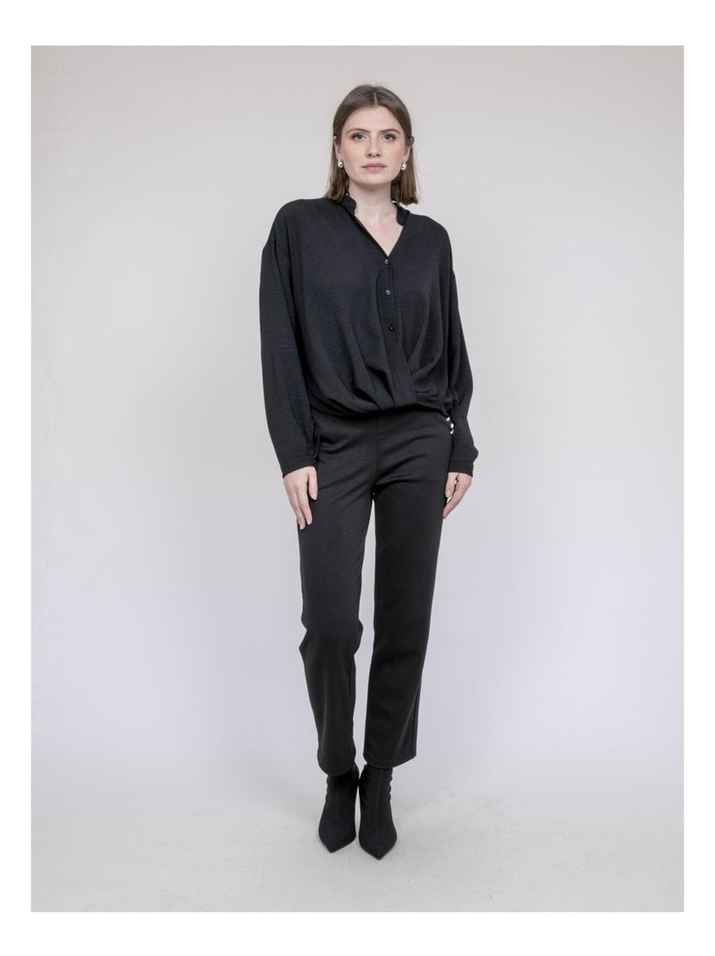 Camisa cruzada en la parte inferior ODACRE Negro - Kiabi