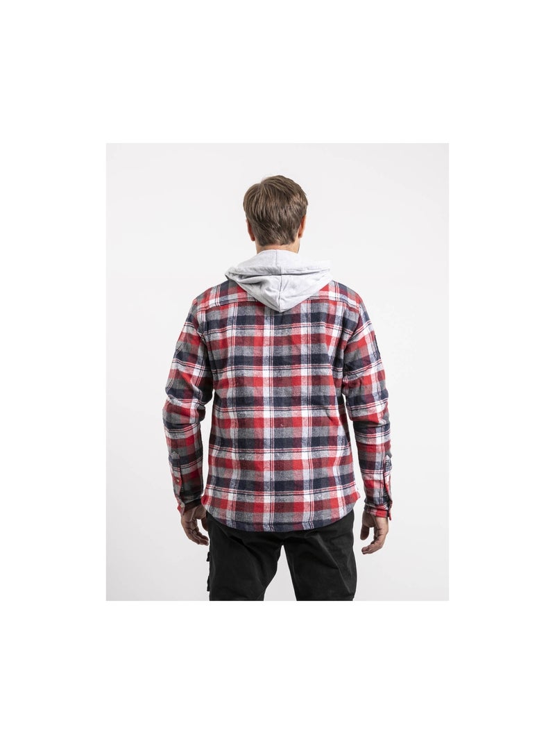 Camisa cuadros con capucha TARZAC Rojo - Kiabi