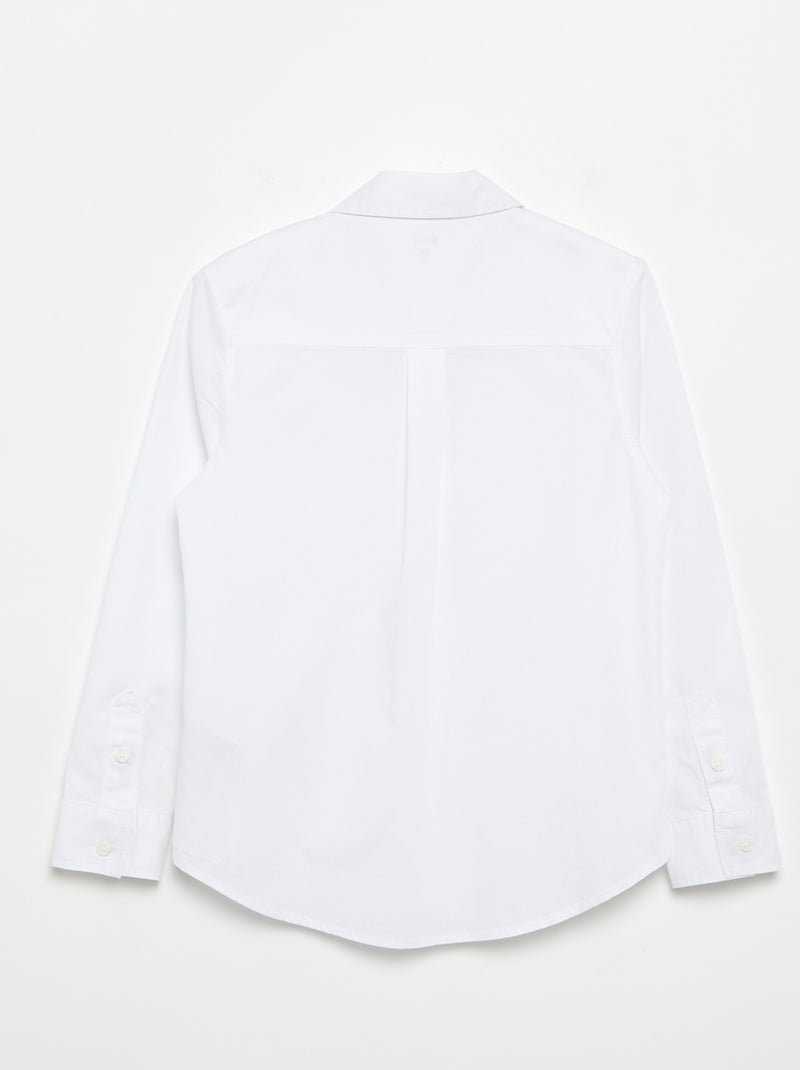 Camisa de algodón - colección fácil de poner Blanco - Kiabi