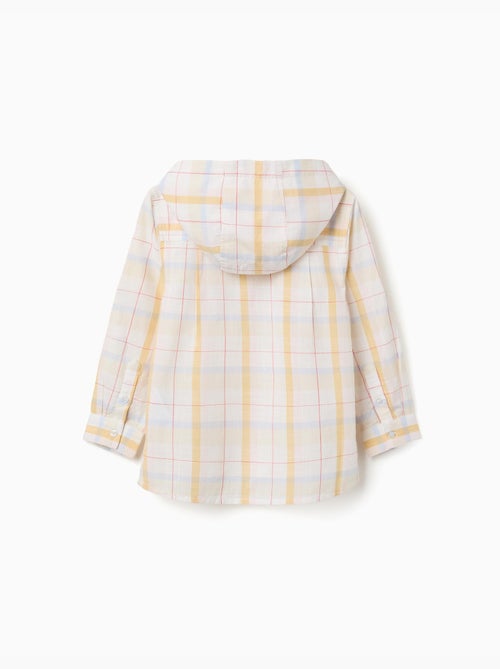 Camisa de algodón a cuadros con capucha B&S - Kiabi
