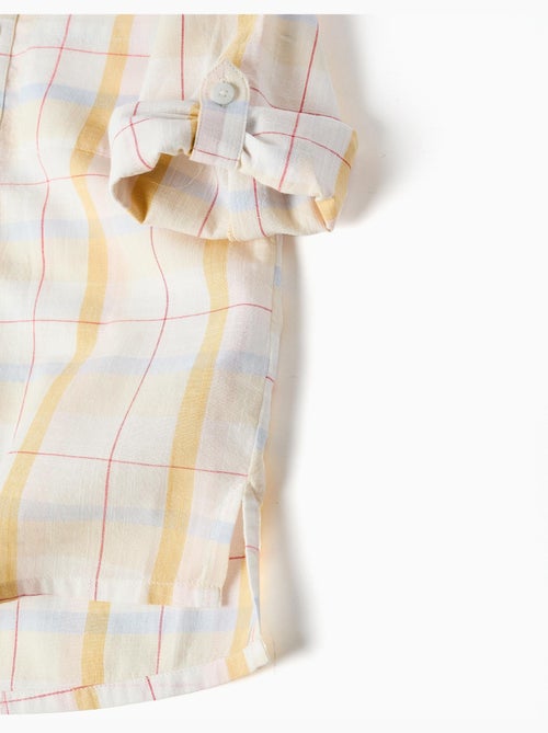 Camisa de algodón a cuadros con capucha B&S - Kiabi