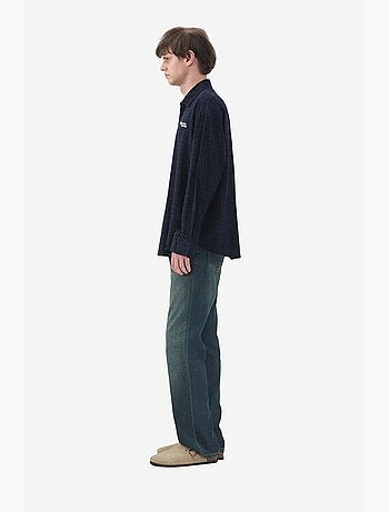 Camisa de algodón a cuadros de corte relajado para hombre giesto
