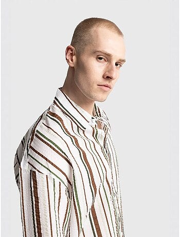Camisa de algodón a rayas de corte relajado giesto