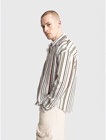 Camisa de algodón a rayas de corte relajado giesto