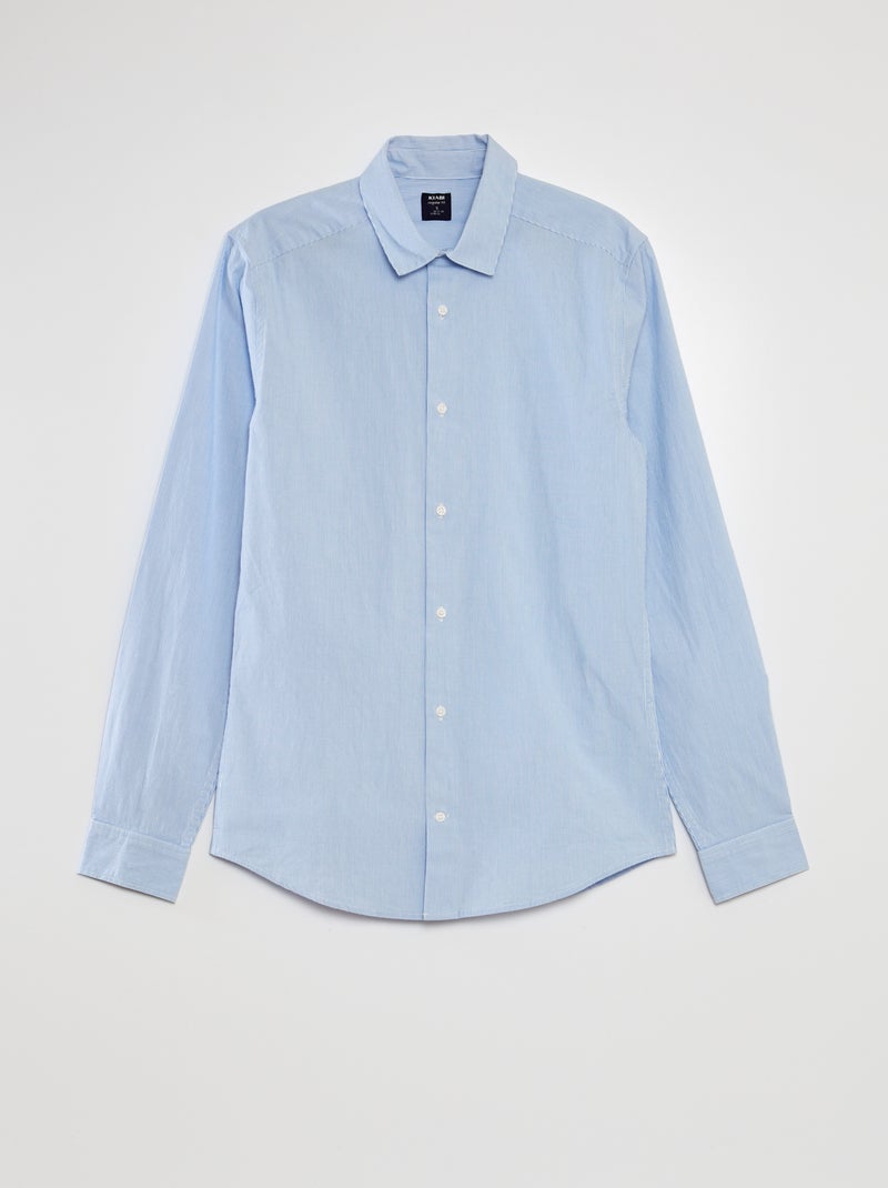 Camisa de algodón AZUL - Kiabi