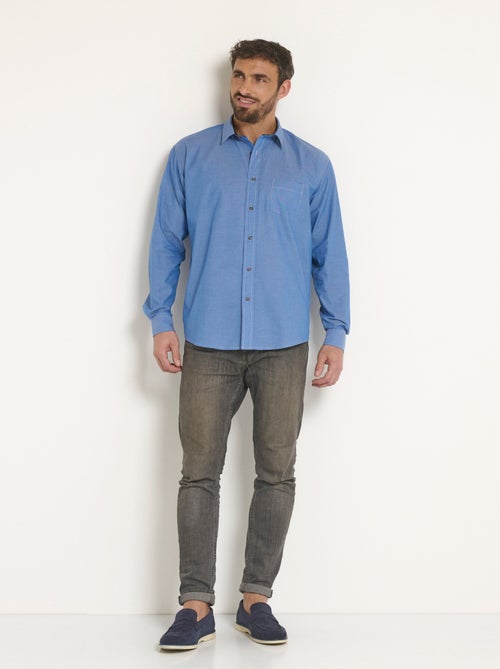 Camisa de algodón cambray estampada - Afibel - Kiabi