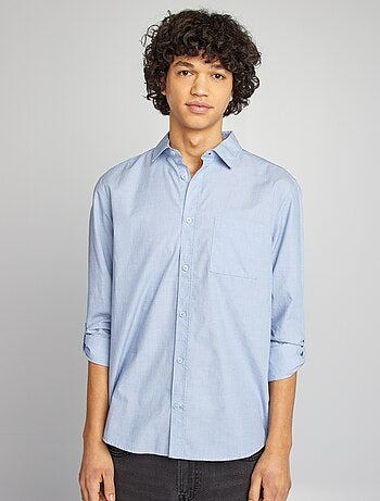 Camisa de algodón con bolsillo