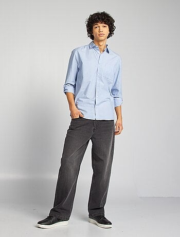 Camisa de algodón con bolsillo