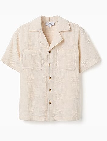 Camisa de algodón con bolsillos en el pecho