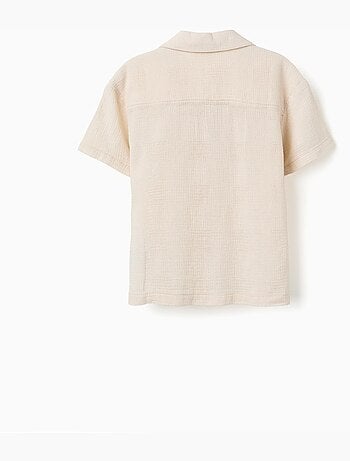 Camisa de algodón con bolsillos en el pecho