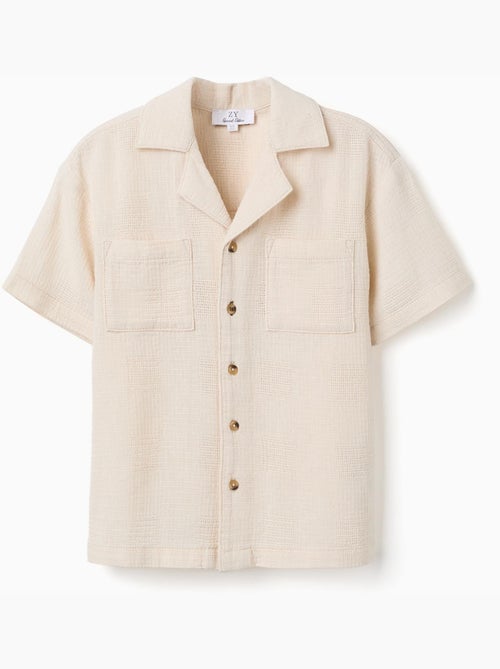 Camisa de algodón con bolsillos en el pecho - Kiabi