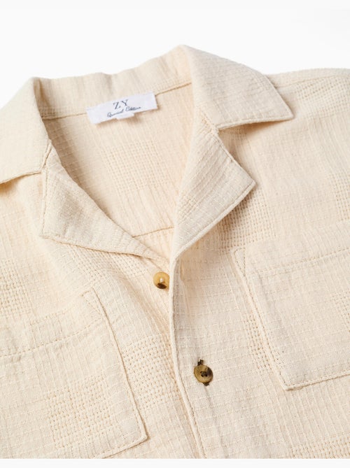Camisa de algodón con bolsillos en el pecho - Kiabi