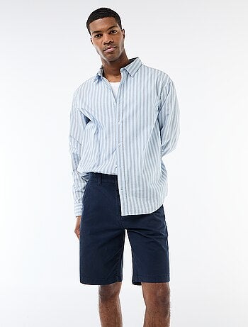 Camisa de algodón con estampado de rayas