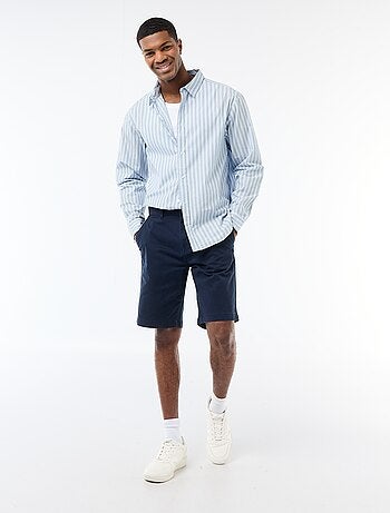 Camisa de algodón con estampado de rayas