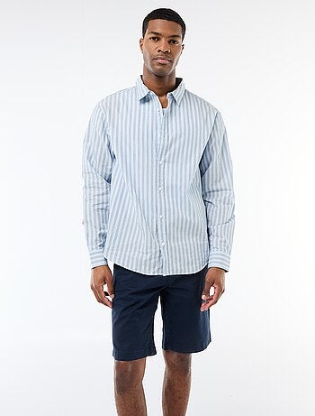 Camisa de algodón con estampado de rayas