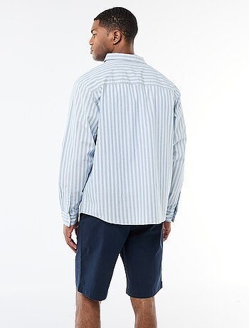 Camisa de algodón con estampado de rayas