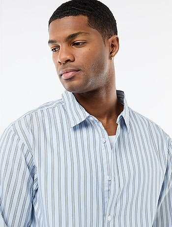 Camisa de algodón con estampado de rayas