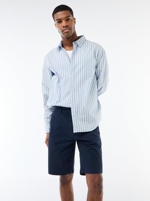 Camisa de algodón con estampado de rayas - Kiabi