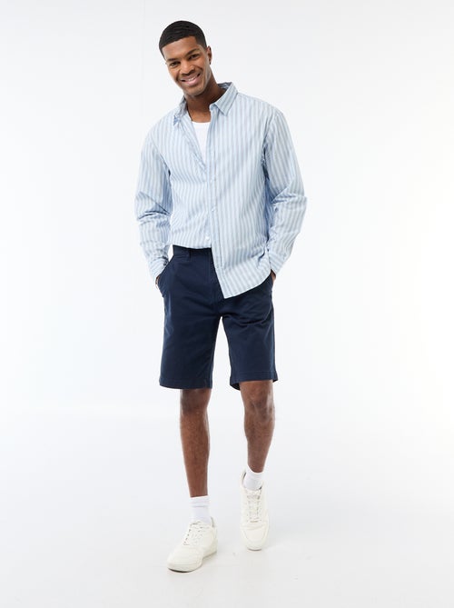 Camisa de algodón con estampado de rayas - Kiabi