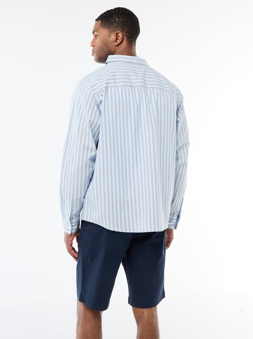Camisa de algodón con estampado de rayas - Kiabi