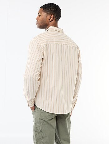 Camisa de algodón con estampado de rayas