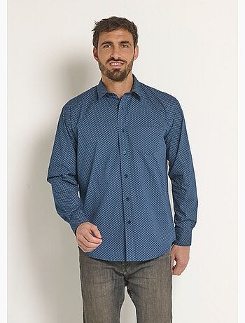 Camisa de algodón cuadros fantasía - Afibel