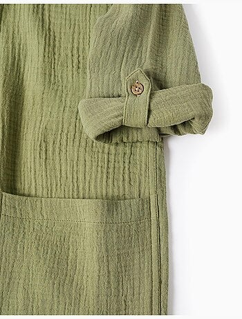 Camisa de algodón de manga larga con capucha