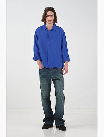 Camisa de algodón de manga larga de ajuste holgado giesto
