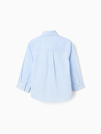 Camisa de algodón dobby de manga larga