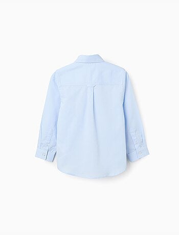 Camisa de algodón dobby de manga larga