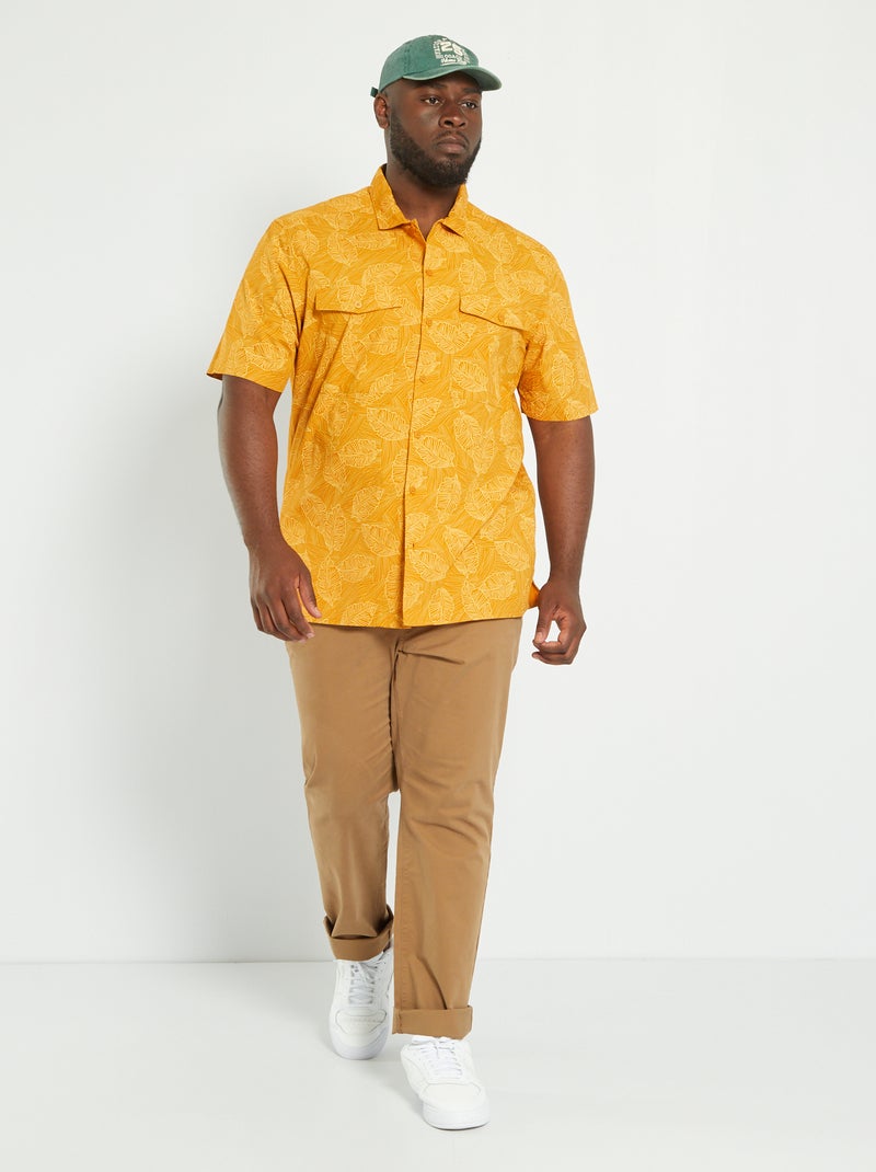 Camisa de algodón estampada AMARILLO - Kiabi
